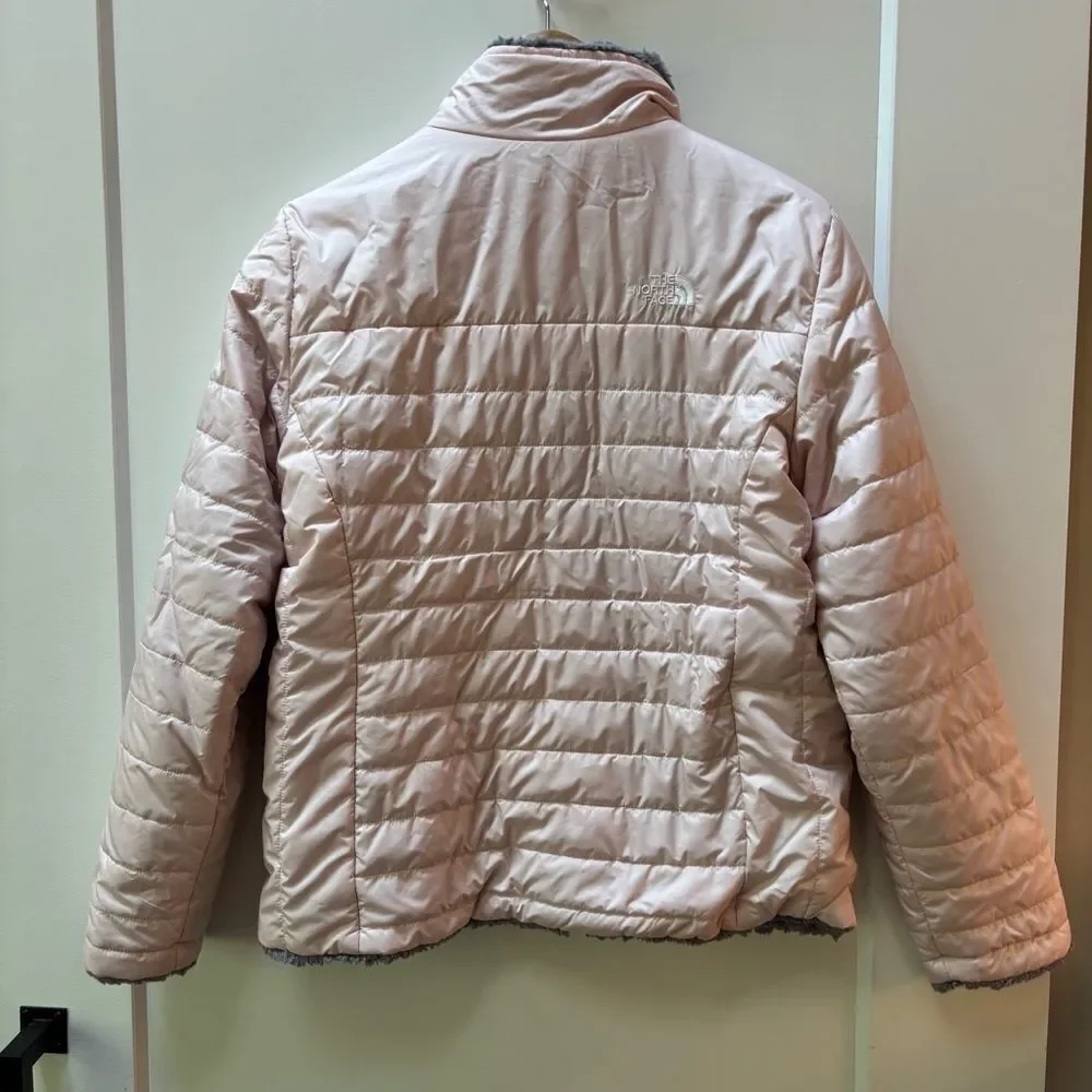 The North Face pink and gray reversible jacket Girls XL